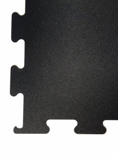 Sportovní podlaha do fitness, tl. 15 mm, puzzle 100 x 100 cm, černá