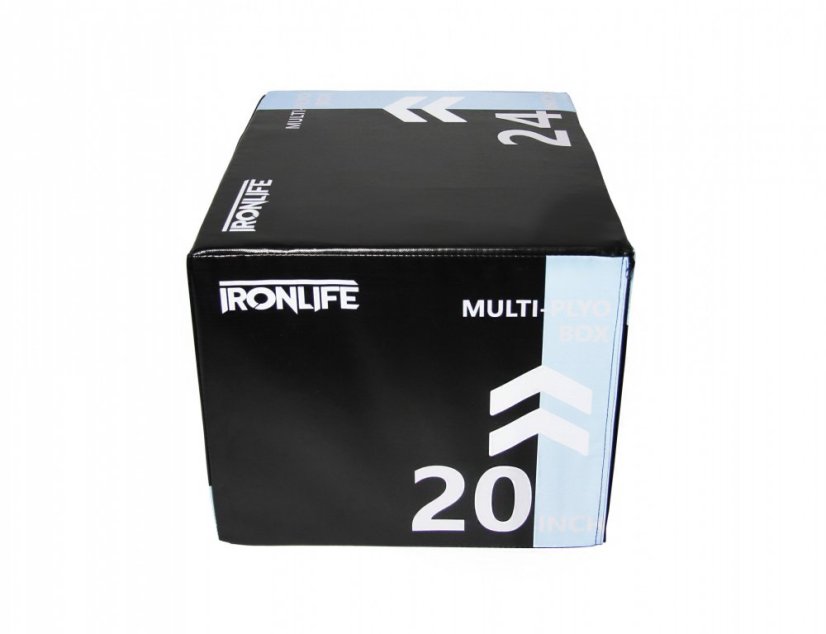 Plyometrický penový blok IRONLIFE Soft Plyo Box 75 x 60 x 50 cm, čierny
