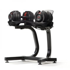 One-hand dumbbells with automatic load adjustment BOWFLEX 552i, 2-24 kg (pair) + dumbbell rack