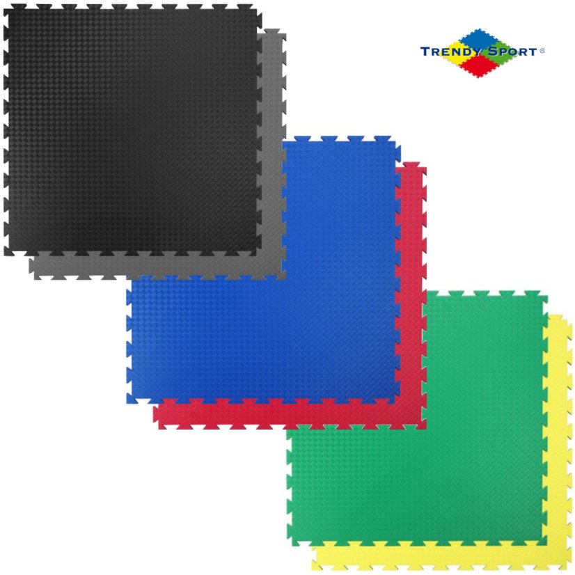 Podlaha TRENDY Tatami Standard 20 mm (tvrdost 35-40%) - Varianta: Podlaha Tatami Competition Profi 20 mm (tvrdost 35 - 40%), zeleno-žluté