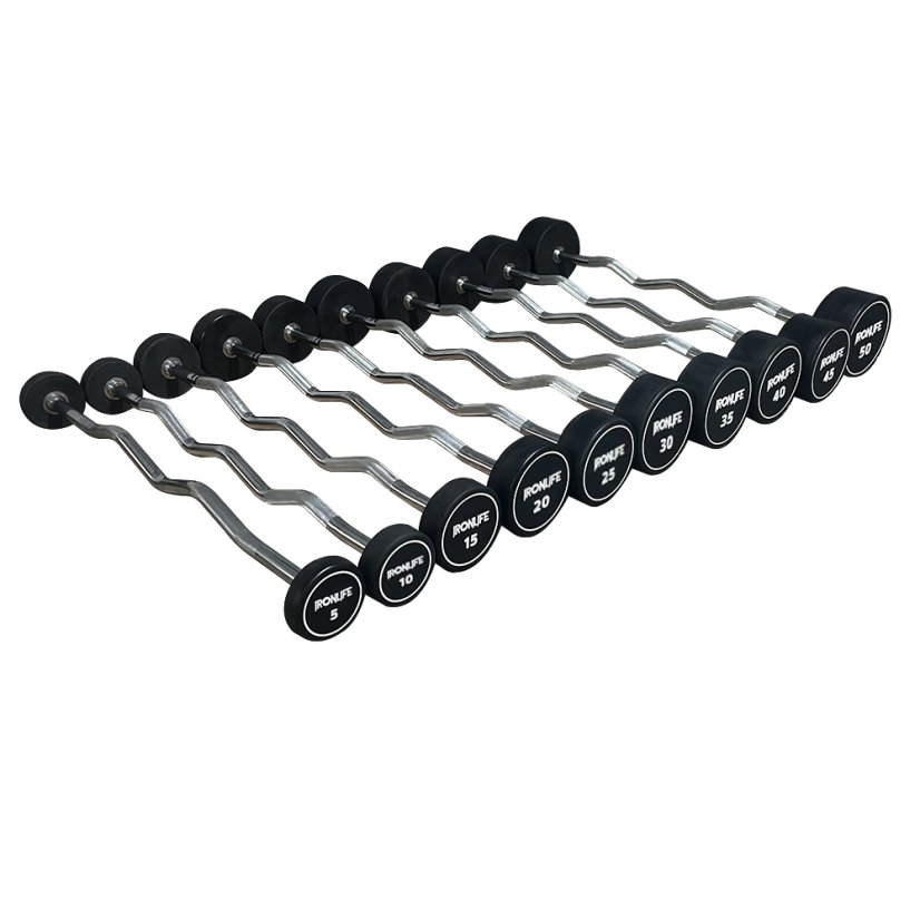 IRONLIFE; Pro Style Coated Barbell EZ Bar (10 - 50 kg) stoupání po 10 kg