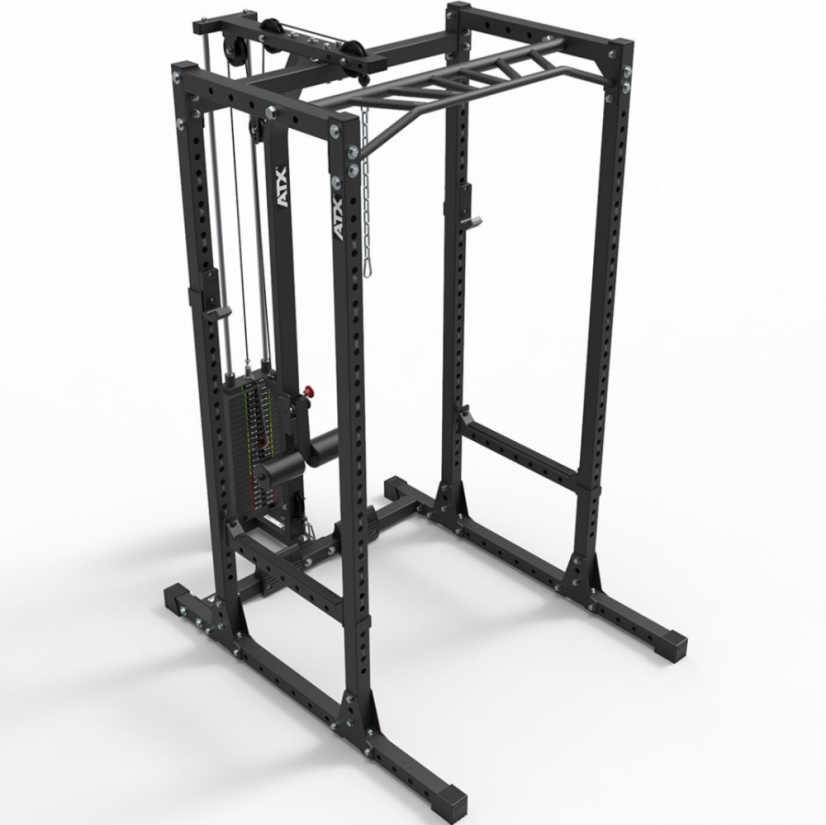 Power Rack 650 ATX s horní/spodní kladkou a cihličkami 115 kg, výška 216 cm