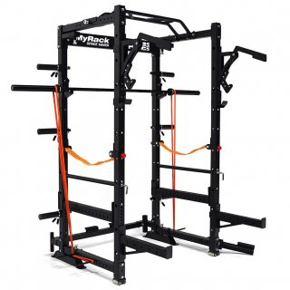 Weight training cage with Power Rack FORCE USA MyRack Modular + dips