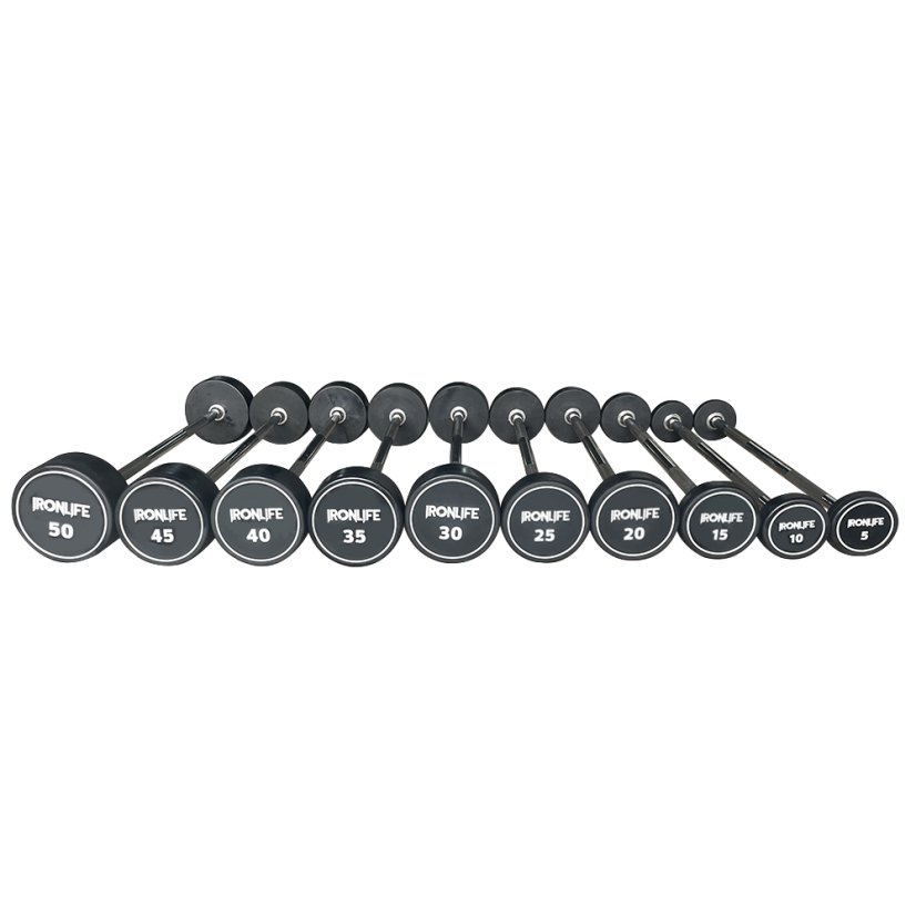 IRONLIFE; Pro Style Coated Barbell Straight Bar (5 - 50 kg) stoupání po 5 kg