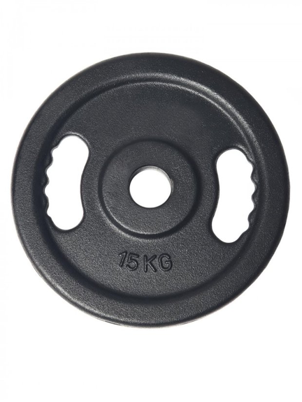HANTELSCHEIBEN GUSS - 15 MM - SCHWARZ