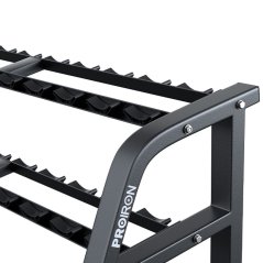 Dvojradový stojan na jednoručné činky PROIRON, 10 párov