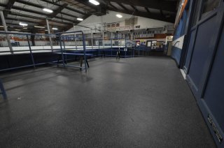 Podlaha do fitness puzzle Comfort Flooring MIX tl. 8 mm, tmavě šedá