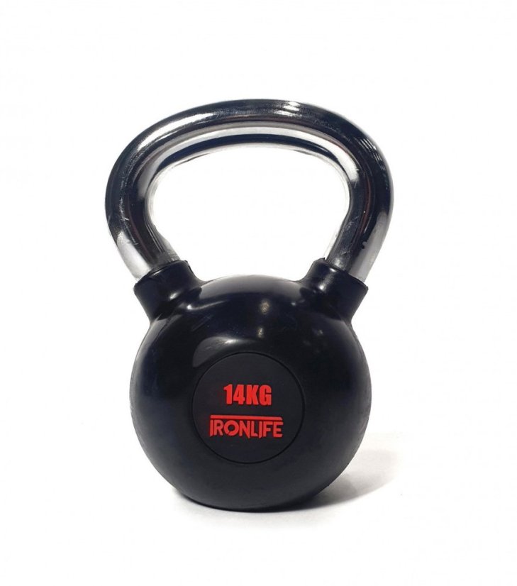 Kettlebell IRONLIFE 14 kg, rubberized