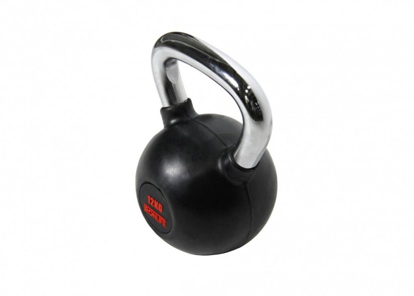 Kettlebell IRONLIFE 12 kg, pogumovaný