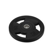 Pogumované závažie PREMIUM RUBBER OL čierna 25 kg, otvor 50 mm