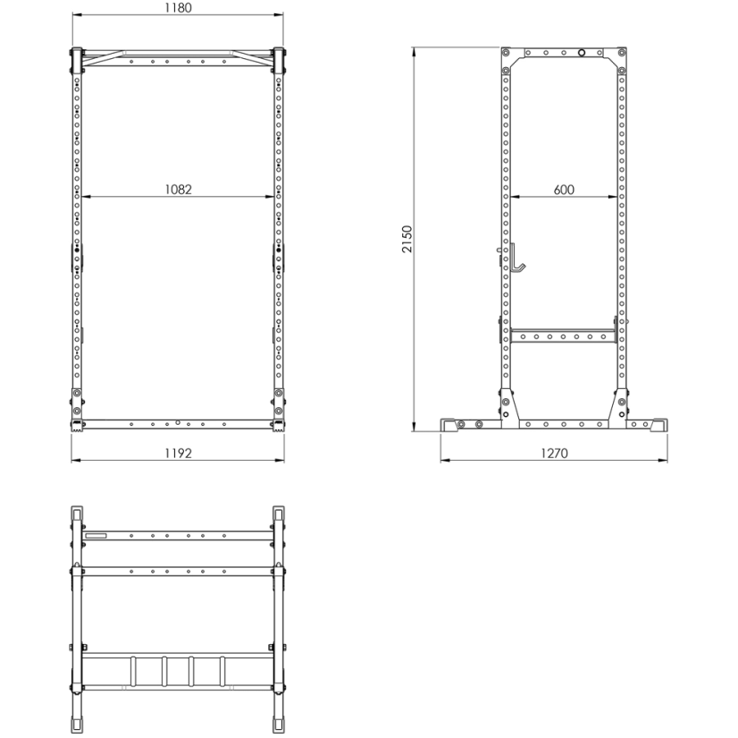 Power Rack ATX rozmery