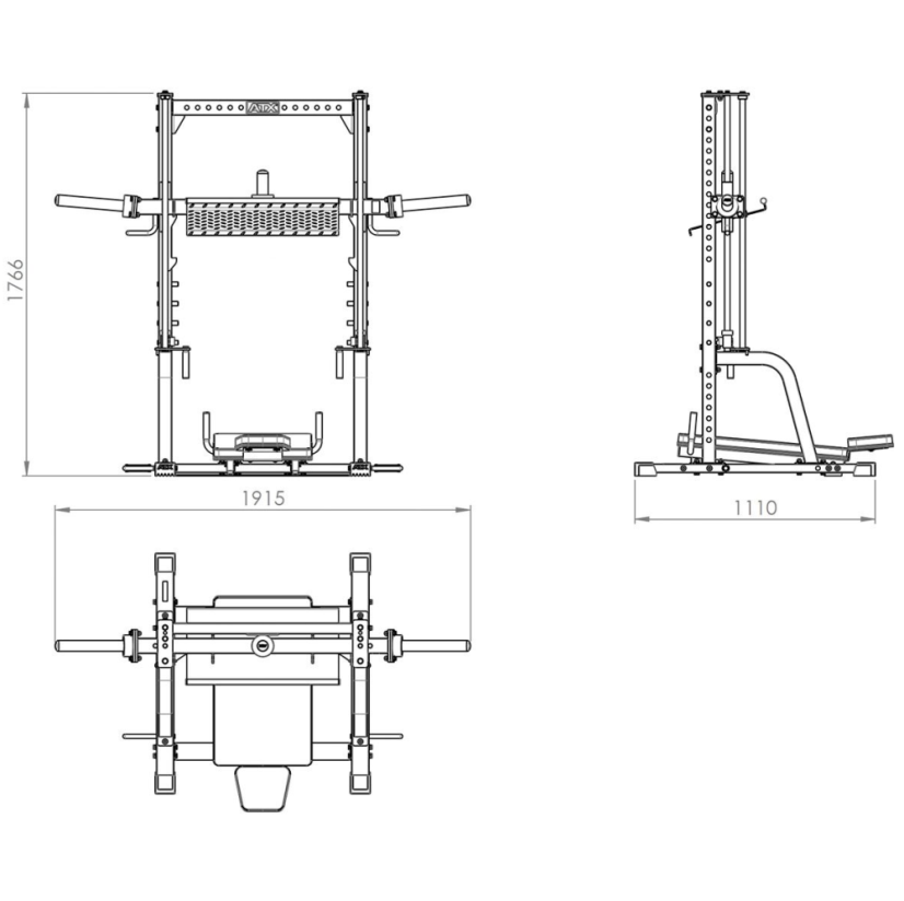Posilovací stroj vertikální leg press ATX LINE