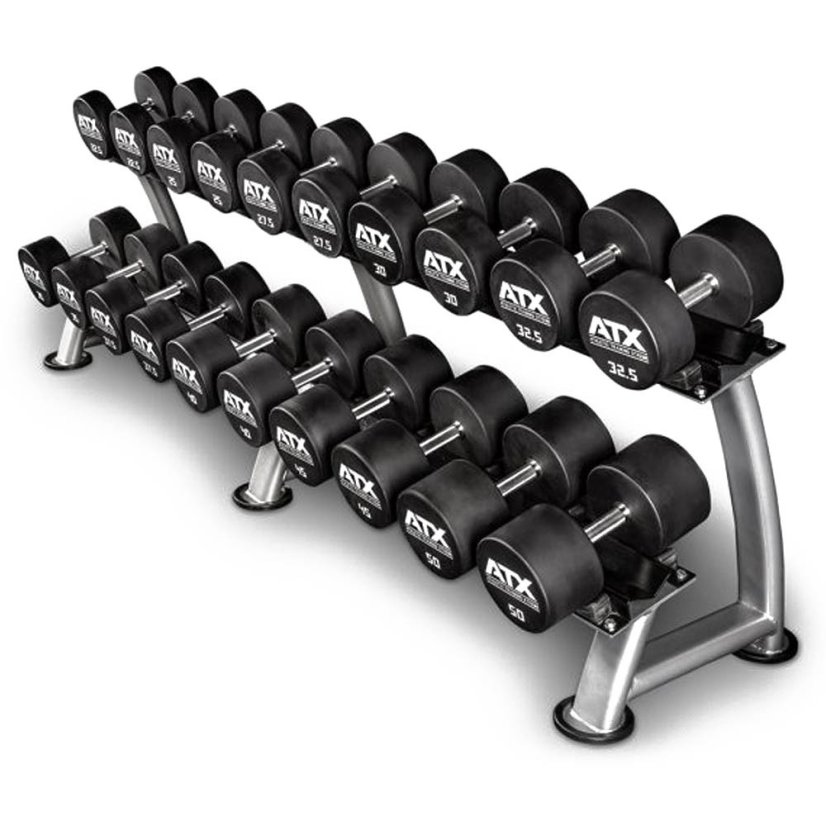Sada jednoručných činiek ATX LINE, uretán 5-20 kg - 7 párov