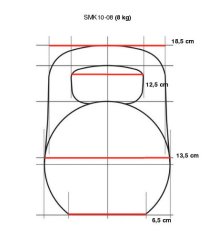Urethane kettlebell IRONLIFE 8 kg
