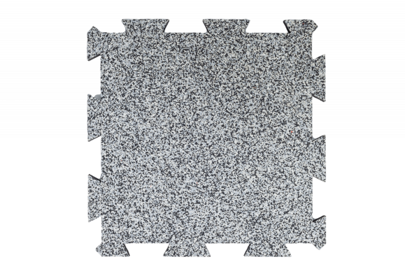 TRUESTEEL; Dvojvrstvová gumová podlaha do fitness - Tloušťka podlahy: 485x485x20 mm, EPDM: 5%, barva: zelená