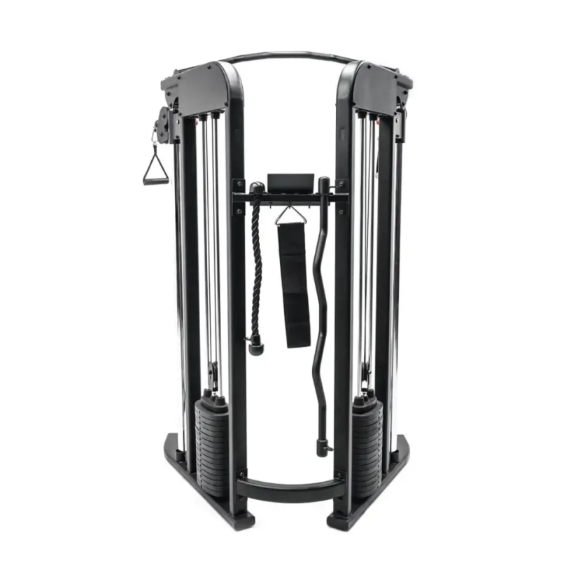 Multifunkčný posilňovací stroj INSPIRE; Functional Trainer, tehličkové závažie (2 x 75 kg)