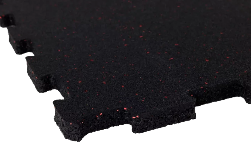 TRUESTEEL; Dvojvrstvová gumová podlaha do fitness - Tloušťka podlahy: 485x485x20 mm, EPDM 5%, barva: červená