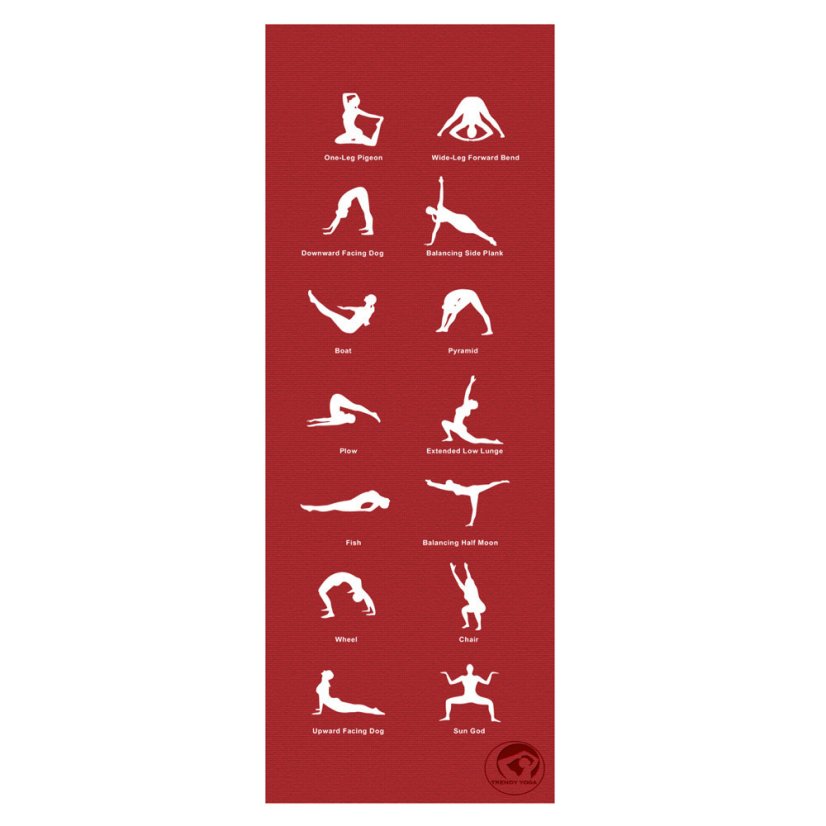 Podložka na jógu TRENDY HOME 180 x 60 x 0,5 cm, červená