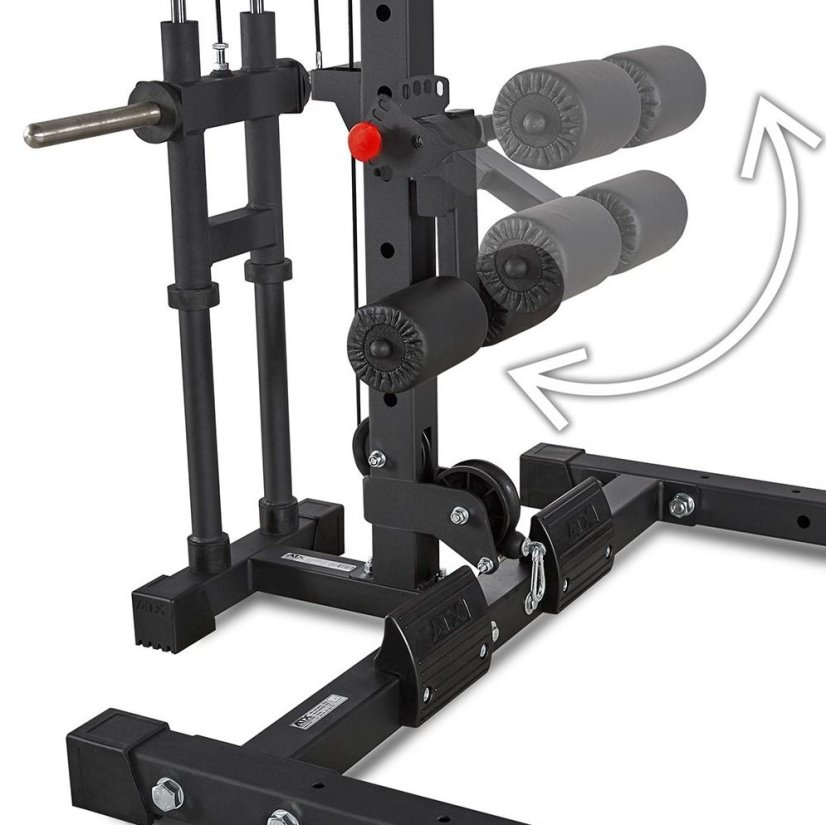 Stojan na dřepy ATX Half Rack 750 s kladkou na kotouče, výška 224 cm