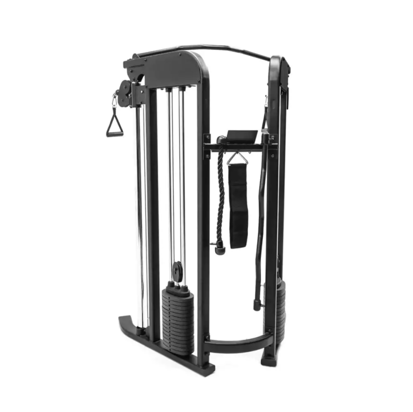 Multifunkčný posilňovací stroj INSPIRE; Functional Trainer, tehličkové závažie (2 x 75 kg)