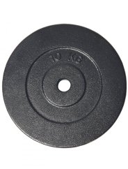 Činka s liatinovým kotúčom ARSENAL 10 kg, otvor 26 mm, ČIERNA