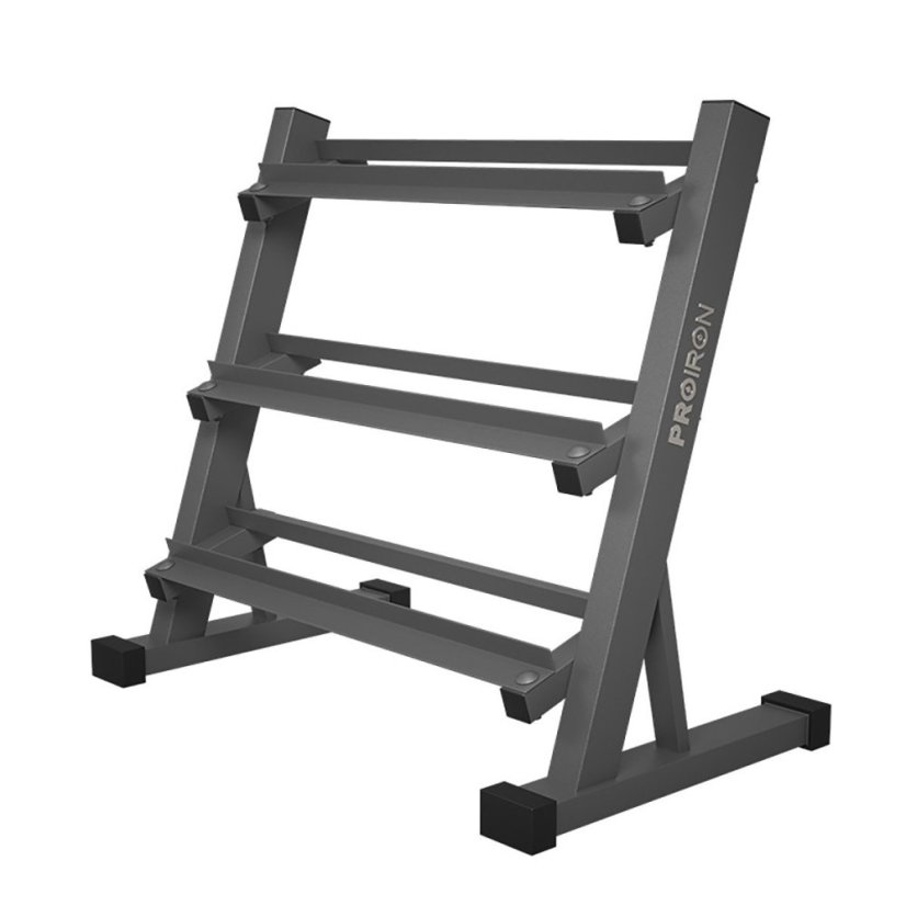 Pogumované činky PROIRON 3 - 24 kg (9 párov + stojan Long)