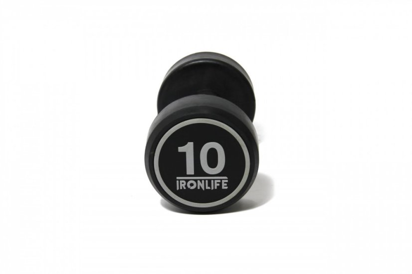 Pogumovaná jednoručná činka IRONLIFE 10 kg