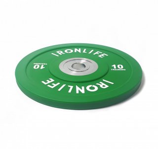 Urethane disc IRONLIFE Bumper Competition 10 kg, green