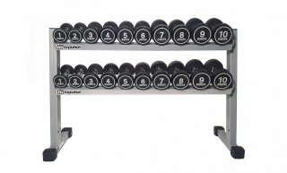 IRONLIFE rubberized one-handed dumbbell set 1-10 kg (10 pairs, 1 kg rise)
