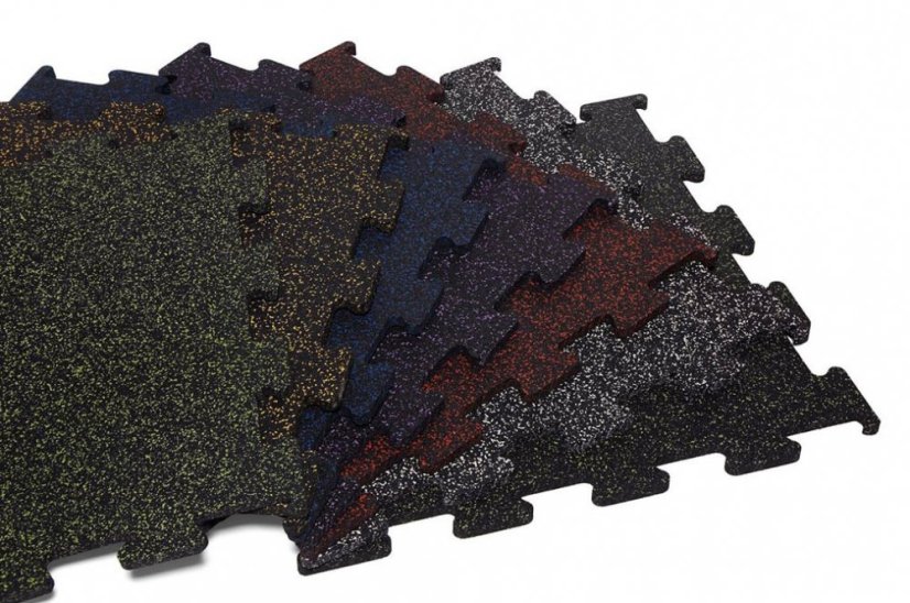 Sportovní podlaha EWMAT puzzle MAT, 10 mm, 10% EPDM - Varianta: Sportovní podlaha EWMAT puzzle, tl. 10 mm, 10% EPDM, Zelená, RAL 6017