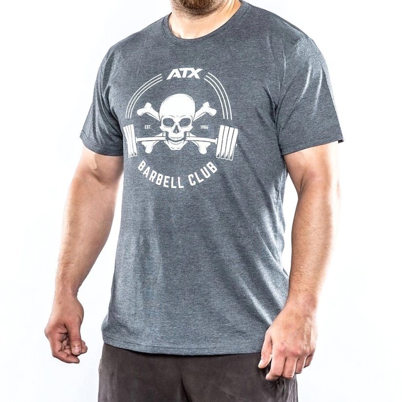 Tričko ATX Barbell Club, šedé - Varianta: Tričko ATX Barbell Club, šedé - vel. XXL