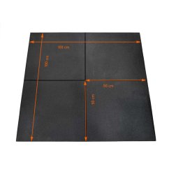 Sportovní podlaha GF RELIEF PREMIUM 30 mm, 100 x 100 cm černá