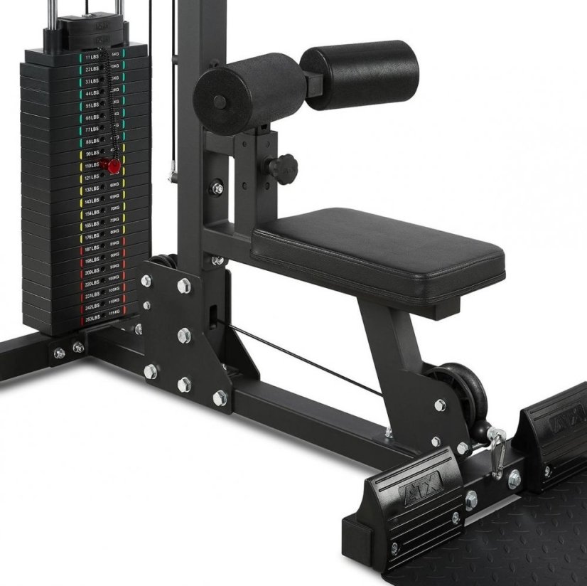 Kombinovaná horní/spodní kladka ATX LINE, cihličkové závaží 115 kg + přídavné závaží