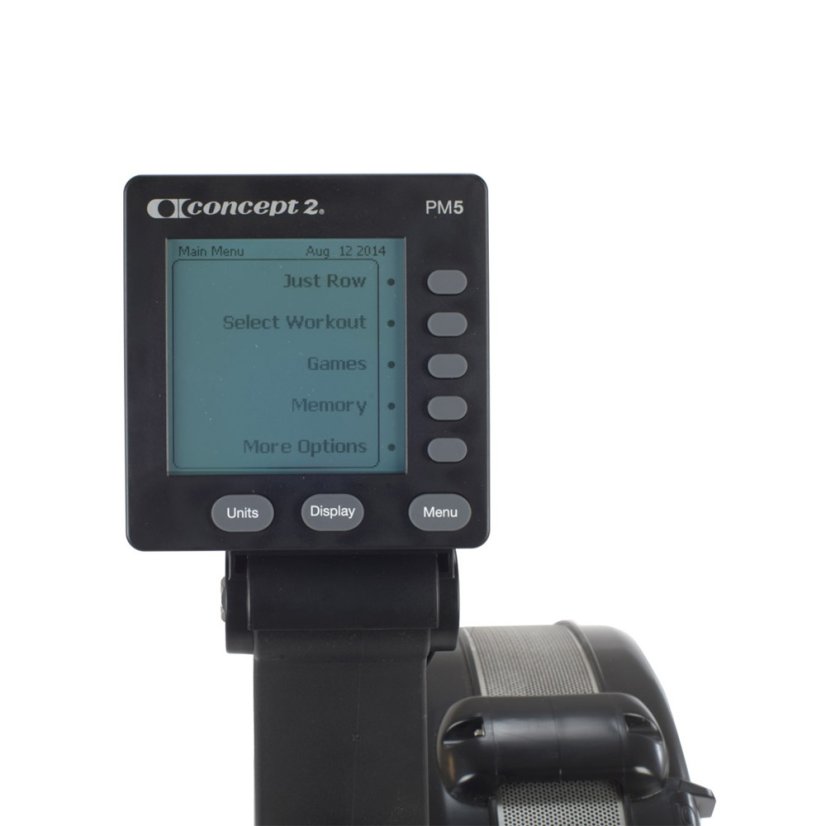Veslovací trenažér Concept2, model E s monitorom PM5, čierny