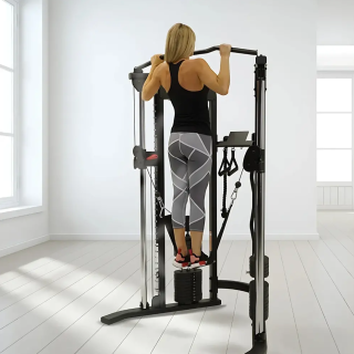 Multifunkční posilovací stroj INSPIRE; Functional Trainer, cihličkové závaží (2 x 75 kg)