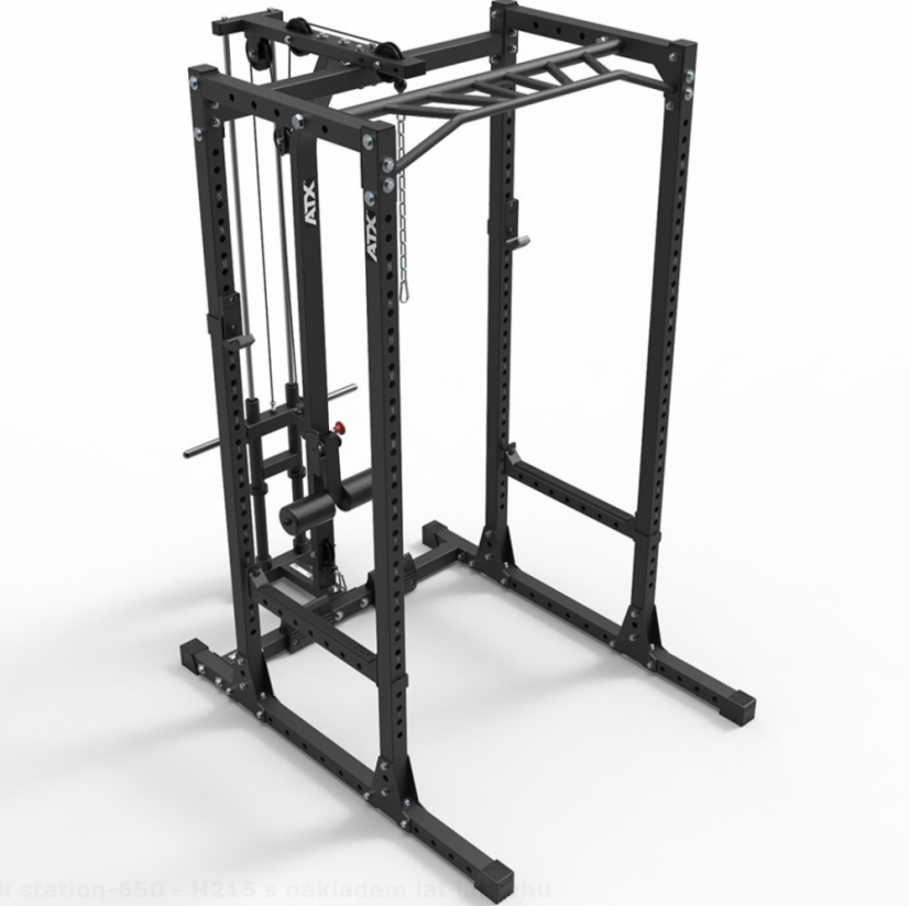 Power Rack 650 ATX LINE s hornou kladkou, výška 216 cm