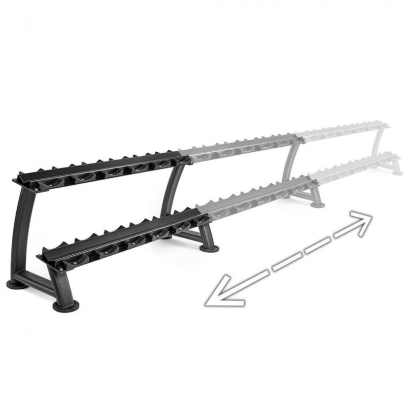 Rozšíření ke stojanu na jednoruční činky ATX 144 cm, 6 párů - černý