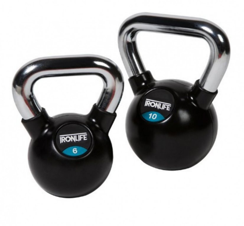 Kettlebell IRONLIFE 4 kg, pogumovaný