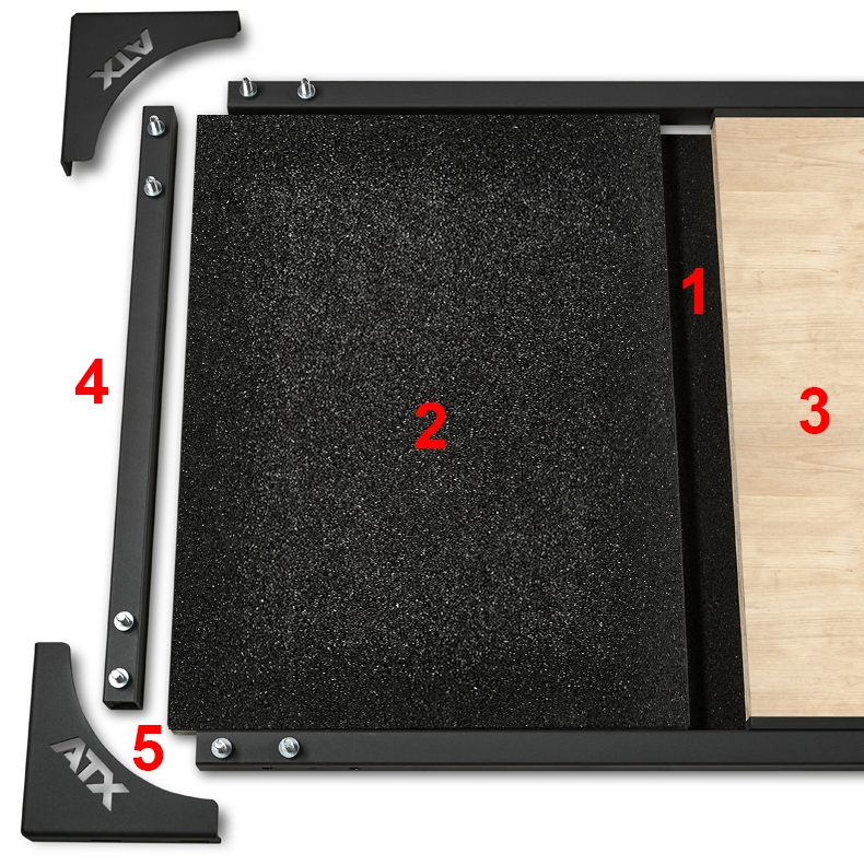 ATX LINE; Platforma Deadlift Granulat II, 250 x 88 cm - logo, Classic