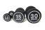 Sada pogumovaných jednoručních činek IRONLIFE 2,5-30 kg