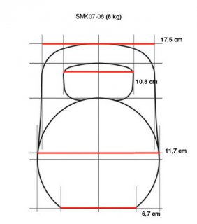 Kettlebell liatinový IRONLIFE 8 kg