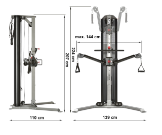 Multifunkční posilovací stroj ATX LINE Multi Functional Trainer - volně stojící