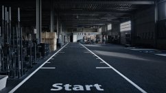 Sprint Track; Heavy Start & Finish, značky po 1bm, tl. 13 mm, žlutá, 1 m²