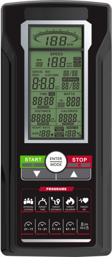 AIRO 7 LCD displej, AIRO 7 LCD display