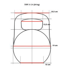 Kettlebell urethanový IRONLIFE 24 kg, ZELENÝ