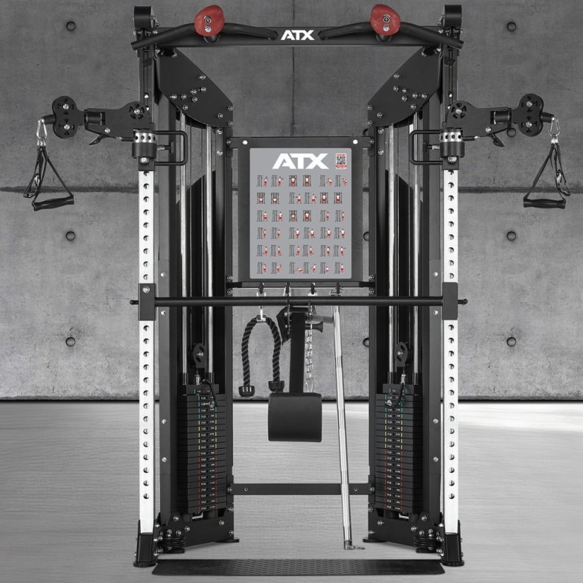 Multifunkčný posilňovací stroj ATX LINE Dual Pulley FTO-600, 2 x 90 kg tehlové závažia