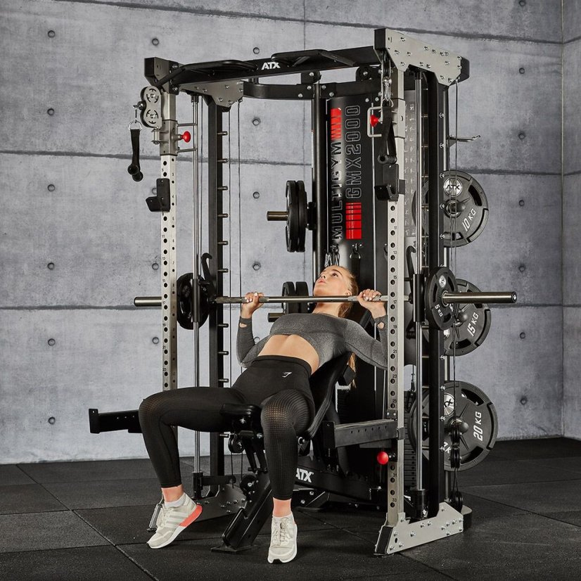 Multifunkční posilovací stroj ATX LINE MULTI GYM GMX-2000, cihličkové závaží 2 x 90 kg