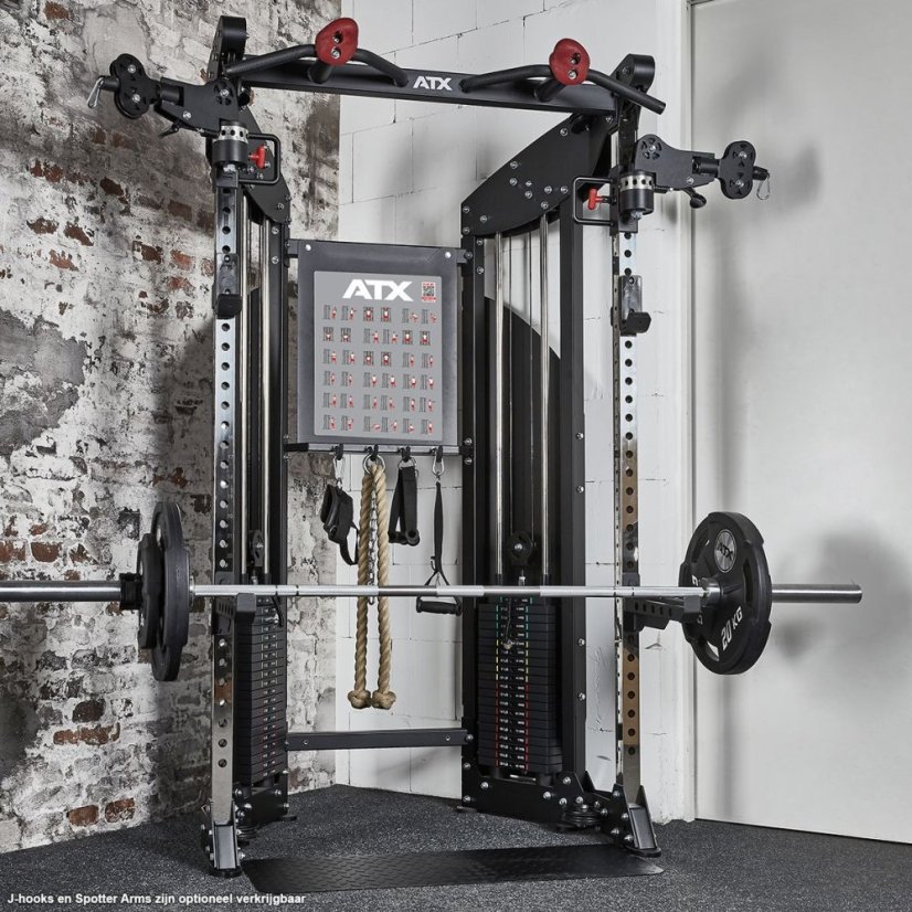 Multifunkční posilovací stroj ATX LINE Dual Pulley FTO-⁠600, cihličkové závaží 2 x 90 kg