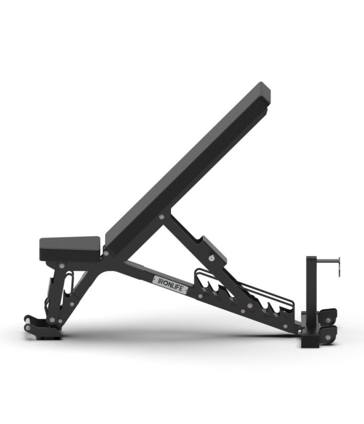 IRONLIFE; Posilovací lavice Adjustable bench, FID bench