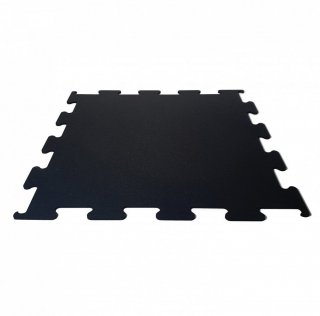 Sportovní podlaha do fitness, tl. 15 mm, puzzle 100 x 100 cm, černá